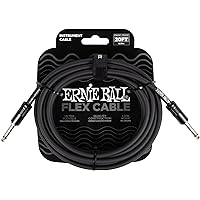 Ernie Ball Flex P06435 20ft Straight Instrument Cable - Black