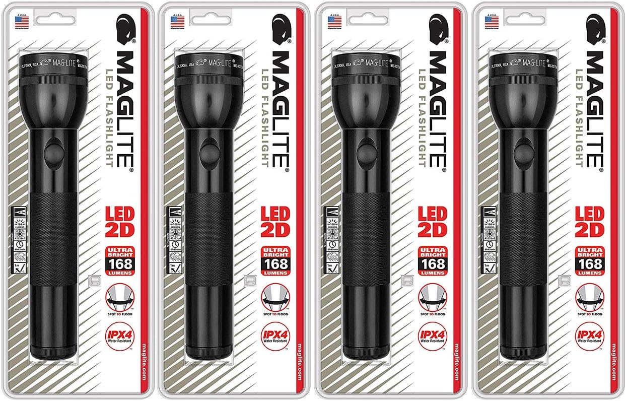 Maglite LED 2-Cell D Flashlight, Black - Basic Handheld Flashlights - 