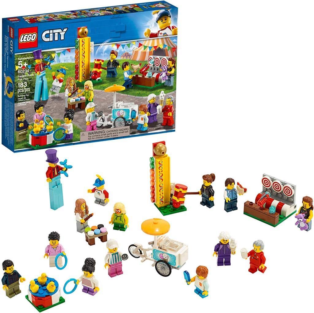LEGO 60234 City Town People Pack – Fun Fair Building Set with 14 Minifigures, Toys for Kids 5 Years Old