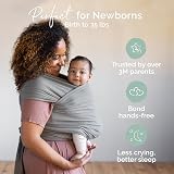 Boba Baby Wrap Carrier Original Grey 7–35 lbs Ergonomic Hip Healthy view 3