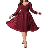 Beckyrebelly Women's A-line Chiffon Dresses with Elastic Waist Irregular Hem Dress