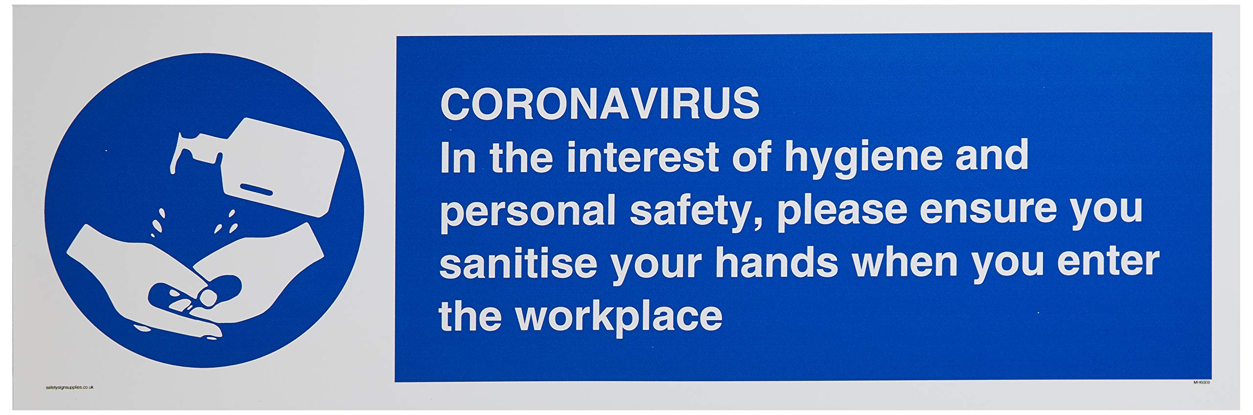 CORONAVIRUS In the interest of hygiene and personal safety, please ensure you sanitise your hands