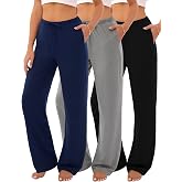 JOYLADY 3-Pack Womens Pajama Pants with Drawstring Comfy Sleep | Wide Leg Pj Pants, Soft Casual Pants Lounge for Sleep