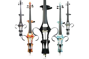 Aliyes Handmade Professional Solid Wood Electric Cello 4/4 Full Size Silent Electric Cello-Carbon Fiber