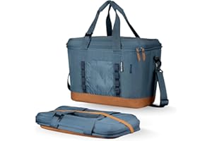 CleverMade Leakproof Collapsible Insulated Cooler Bag, Portable Foldable Soft Side Tote Holds 18/30/50 Cans, Lunch & Cold Beer, Use w/Reusable Freezer Packs & Ice Chest for Grocery Beach Travel