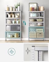 SONGMICS 5-Tier Shelving Unit Set of 2 Steel 650 kg Load 30x75x150 cm view 4