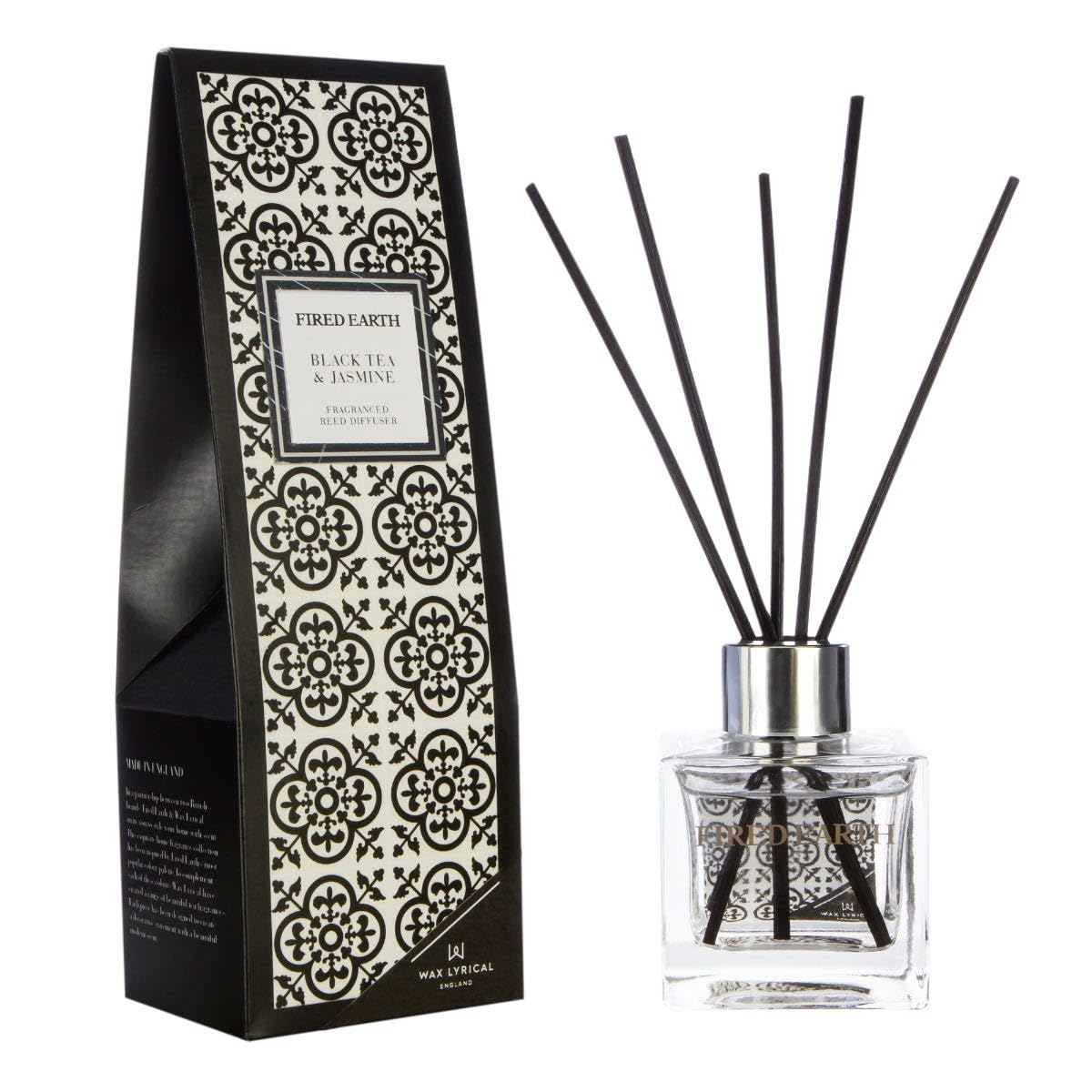WAX LYRICAL Fired Earth Black Tea & Jasmine Reed Diffuser, 100ml, Small