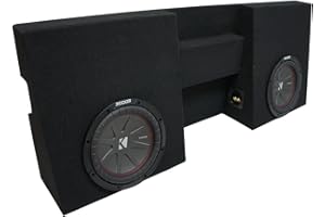 American Sound Connection Kicker Bundle Compatible with 2005-2015 Toyota Tacoma Double Cab Truck 43CWR102 CompR CWR Dual 10" Loaded Sub Box Enclosure
