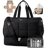 LOVEVOOK Garment Bags for Travel,Convertible Garment Bag for Women with Shoe Pouch,Carry on Duffel Bag with Toiletry Bag, 2 in 1 Hanging Suitcase Suit Bag,Waterproof Weekender Bags for Business Trip