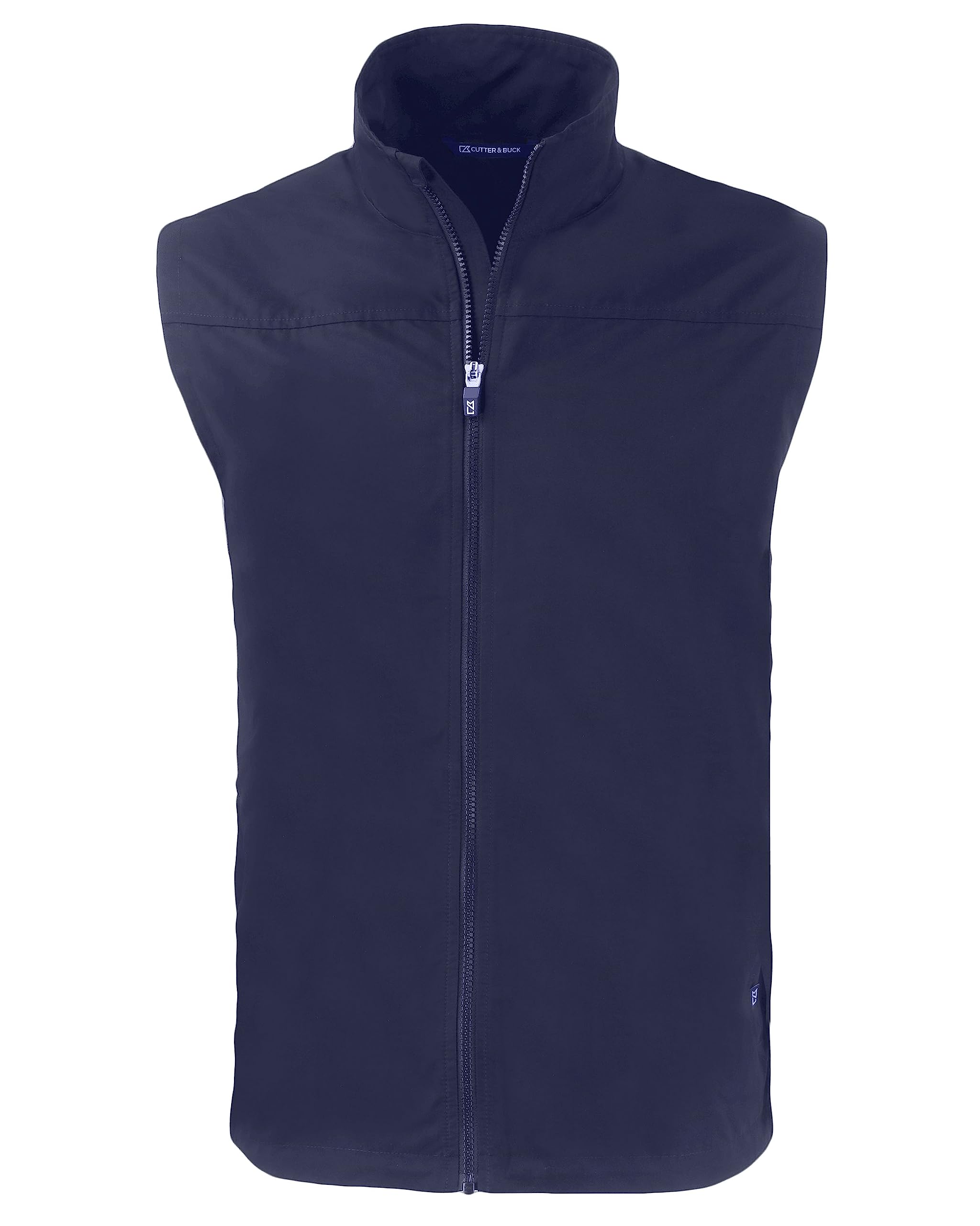 Cutter & Buck Charter Eco Recycled Mens Full-Zip Vest, Navy Blue, L
