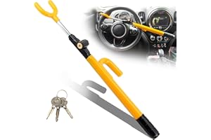 JESTMOTOR Car Steering Wheel Lock, Universal Safety Bar for Car Steering Wheel, Adjustable Length Double Hook Locks, The Club