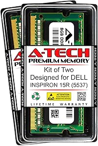 A-Tech 16GB (2 x 8GB) RAM for DELL INSPIRON 15R (5537) | DDR3 1600MHz SODIMM PC3-12800 204-Pin Non-ECC Memory Upgrade Kit