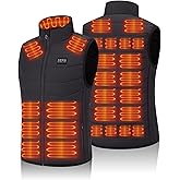 Techstuph eated Vest for Men & Women, No Battery Pack, 4 Switch Controls, Windproof Lightweight Polyester for Work, Cycling