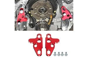 BILLFARO 2Pcs Oil Pump Alignment Tool,Billet Aluminium Oil Pump Guide Kit Tool Cam Swap Pickup Tube Girdle Brace Hold Down Installation Engines Tool for Gen V Lt1 Lt4 Lt5 L83 L86 L87 Engines (RED)