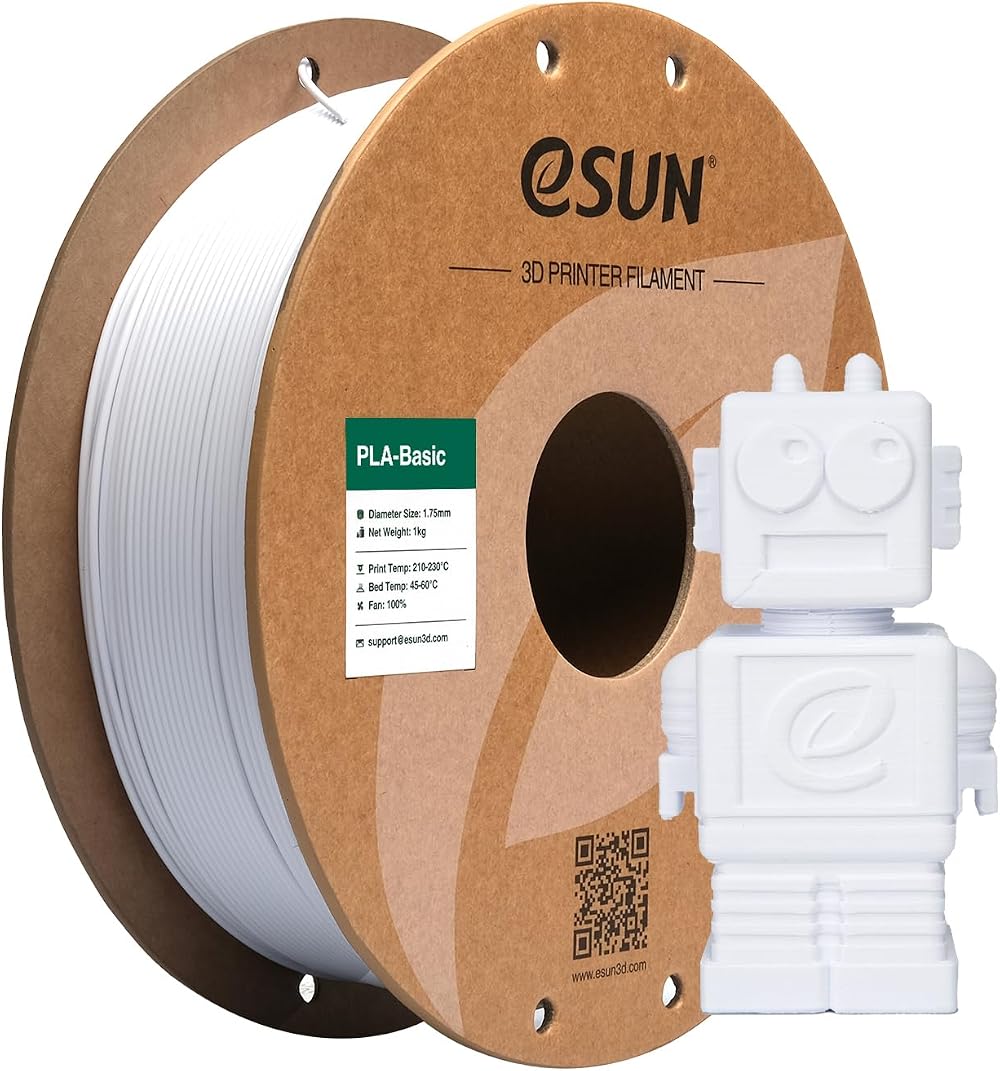 eSUN PLA Basic 1.75mm 1kg Filament Cold White Fast Printing