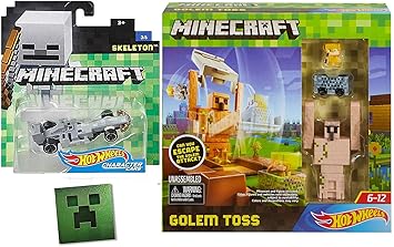 hot wheels minecraft golem toss