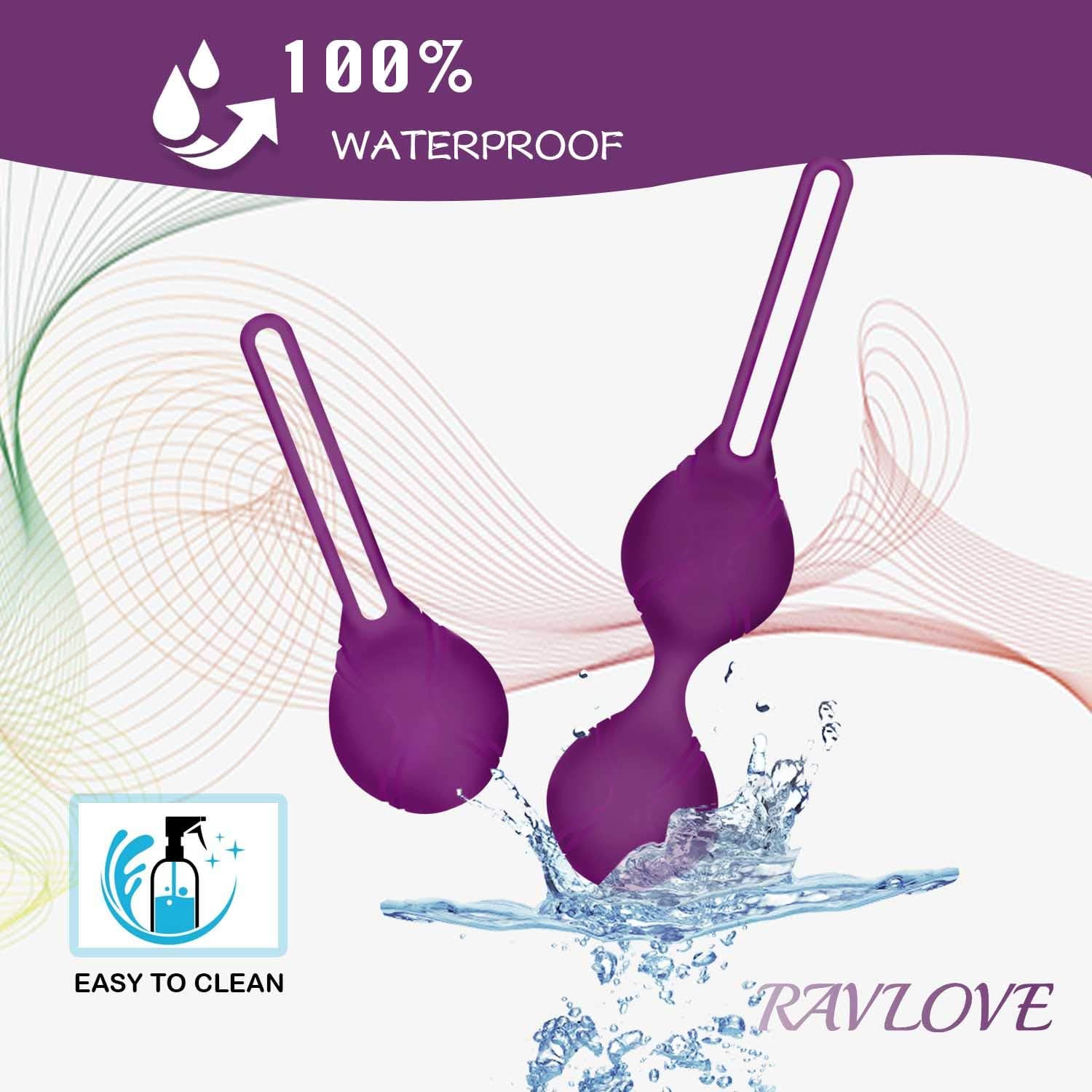 RAVLOVE Kegel Balls K3 for Tightening – Doctor Recommended for Bladder Control with 2 Kegal Exercise Weights, Labor Prep & Recovery, Incontinence Pelvic Floor Strengthening Device Ben Wa Balls: Health & Personal Care