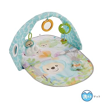 Fisher-Price DYW46 - Traumbärchen Erlebnisdecke Baby Spielbogen und Krabbeldecke mit Musikspielzeug und 5 Rasseln, Spieldecke