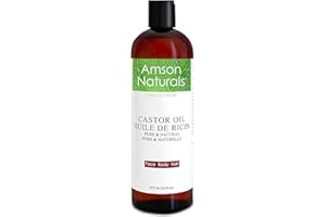 Castor Oil 16 oz / 473 ml -100% Pure & Natural Castor oil Cold pressed Hexane free for Hair, Eyelashes, Eyebrow, Beard, Skin,