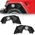 YZONA Front Inner Fender Liners Compatible with 2018-2024 Jeep Wrangler JL & JLU Unlimited Gladiator JT, Bolt-on Style Steel Mud Guards Wheel Well Fenders Flares Cover (2/4 Doors)