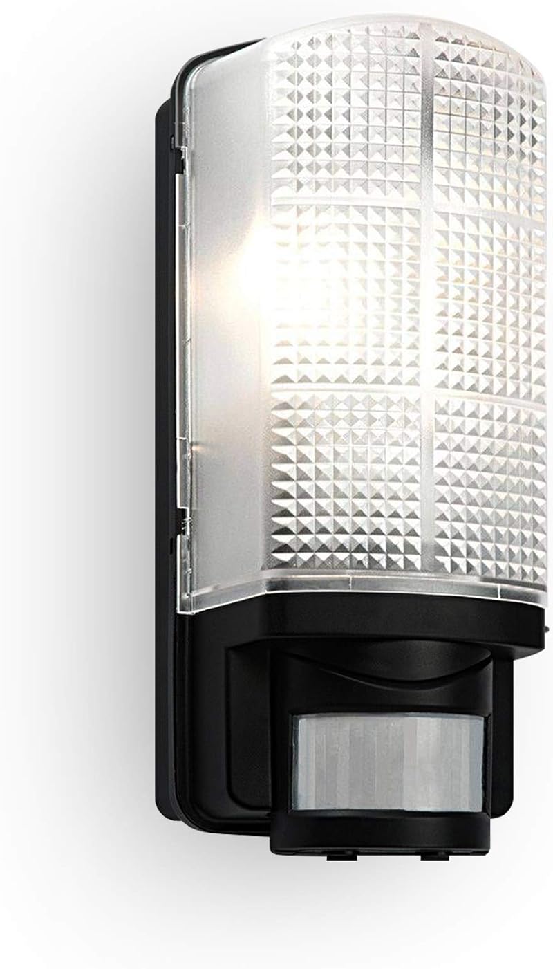 National Lighting Motion Outdoor Lights PIR Wall Bulkhead Black IP44 E27