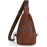 JASGOOD Anti Theft Small Sling Bag for Women Leather Fanny Packs Crossbody Bags Trendy Anti-Theft Sling Purse for Travel