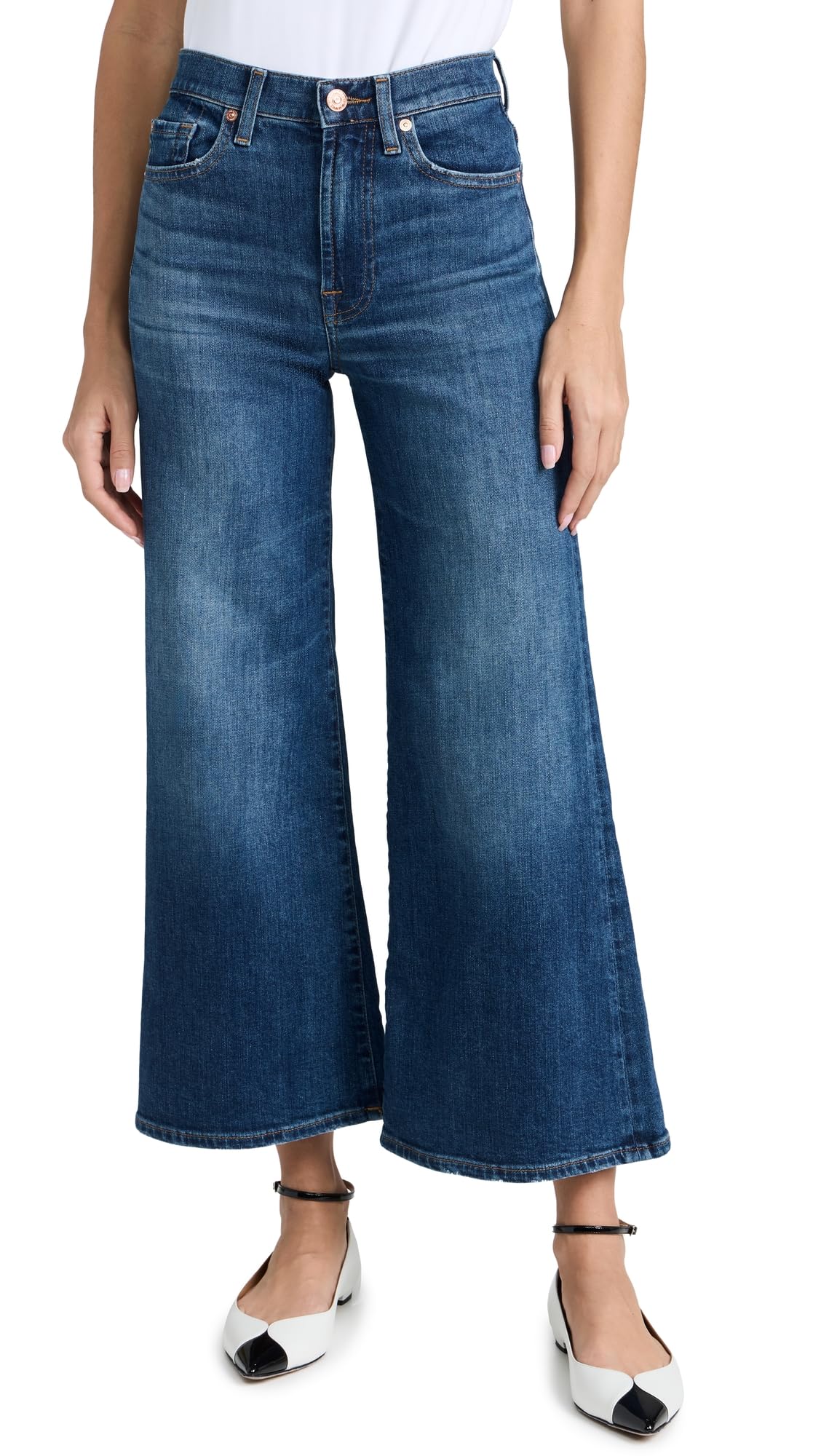 7 For All Mankind Women’s Cropped Jo Jeans, Slim Illusion Highline