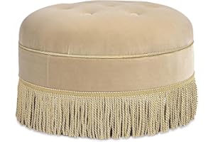 Jennifer Taylor Home Yolanda 24" Round Upholstered Accent Ottoman