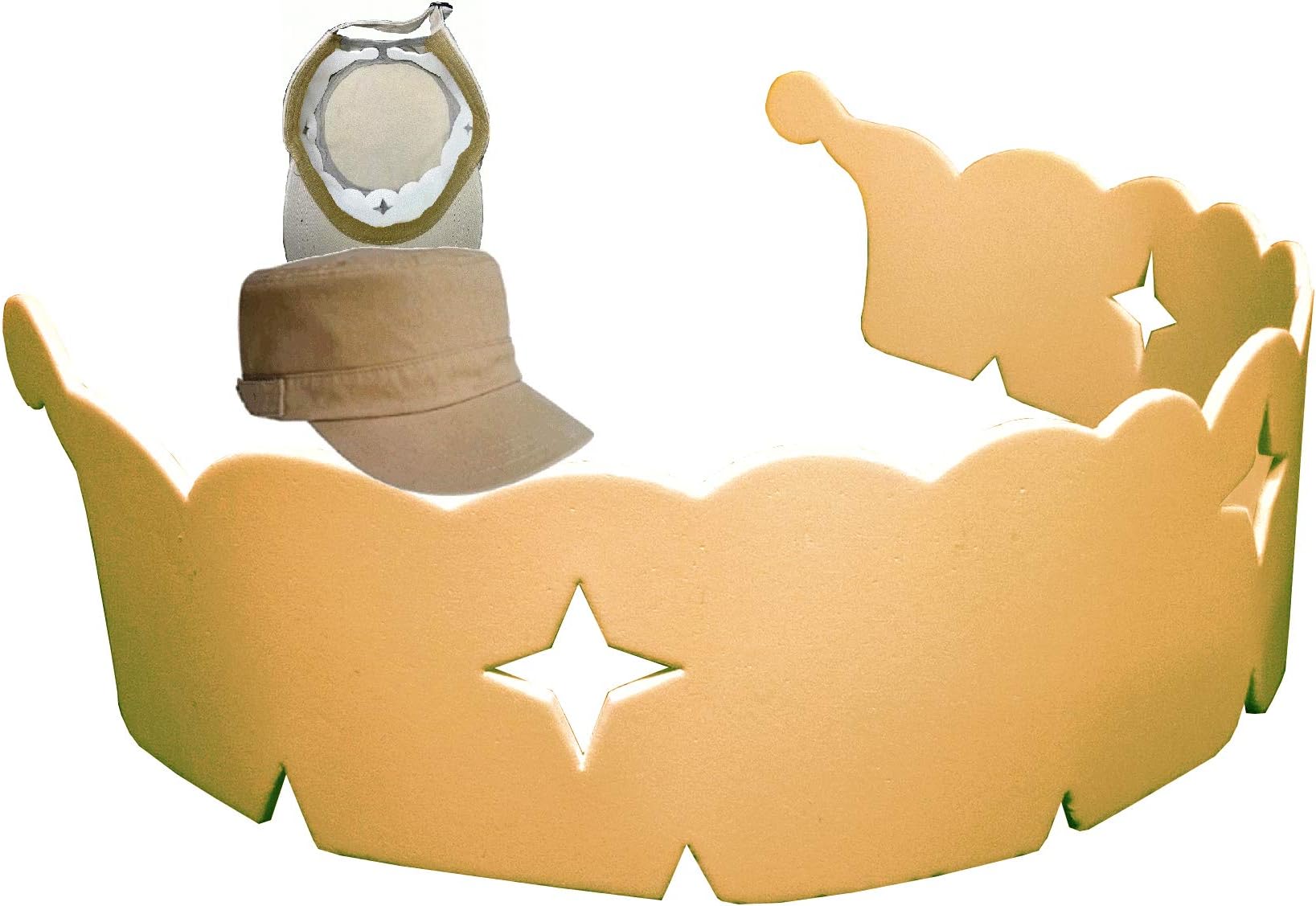 1Pk. Stylish Wrap Around Caps Crown Shaper (White) Men or Women Military Cap. BUT 1 GET 1 Free