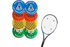 Asphodelia 8PCS Tennis Dampener,Silicone Funny Word Racquet Dampener, Tennis Shock Absorbers, String Damping for Tennis Racqu