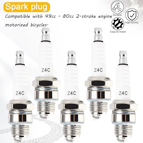 5pcs Spark Plug Z4C for 49cc 50cc 66cc 70cc 80cc 2-Stroke Engine