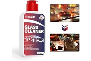 GALITOON Car Glass Cleaner with Sponge, Car Glass Oil Film Cleaner, Water Spot Remover, Glass Cleaner for Auto and Home Eliminates Coatings, Bird Droppings, and More to Polish and Restore Glass to Clear (150g)