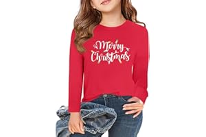 ZDC Girls Long Sleeve T Shirts Kids Fall Crewneck Tops Basic Tees 5-14 Years