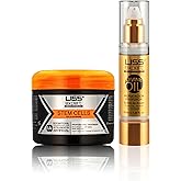 Liss Expert Hair Treatment Set, Stem Cells Express 8.45 oz (ONE shoulder hair lengh app) and Divine Oil 1.69 oz, Organic Smoothing Treatment