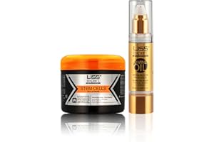 LISS EXPERT PROFESSIONAL Liss Expert Hair Treatment Set, Stem Cells Express 8.45 oz (ONE shoulder hair lengh app) and Divine Oil 1.69 oz, Organic Smoothing Treatment