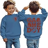 BOUTIKOME Football Game Day Sweatshirt Toddler Baby Girl Boy Football Pullover Long Sleeve Shirt Kid Sport Tops Fans Outfits