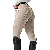 FitsT4 Sports Women's Horse Riding Pants Full Seat Equestrian Breeches High Waist Horseback Riding Tights with Pockets