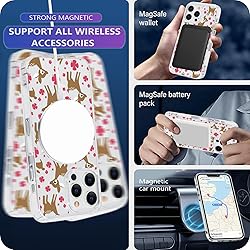 Tcaraersing Magnetic Clear Case for iPhone 15 Pro