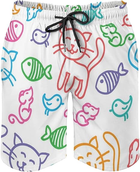 Amazon Co Jp 水着 動物柄 猫 短パン ハーフパンツ メンズ おしゃれ サーフパンツ ショートパンツ ビーチパンツ 水陸両用 5分丈 大きいサイズ サーフィン 旅行 速乾 人気 夏 おしゃれ 部屋着 ホーム キッチン