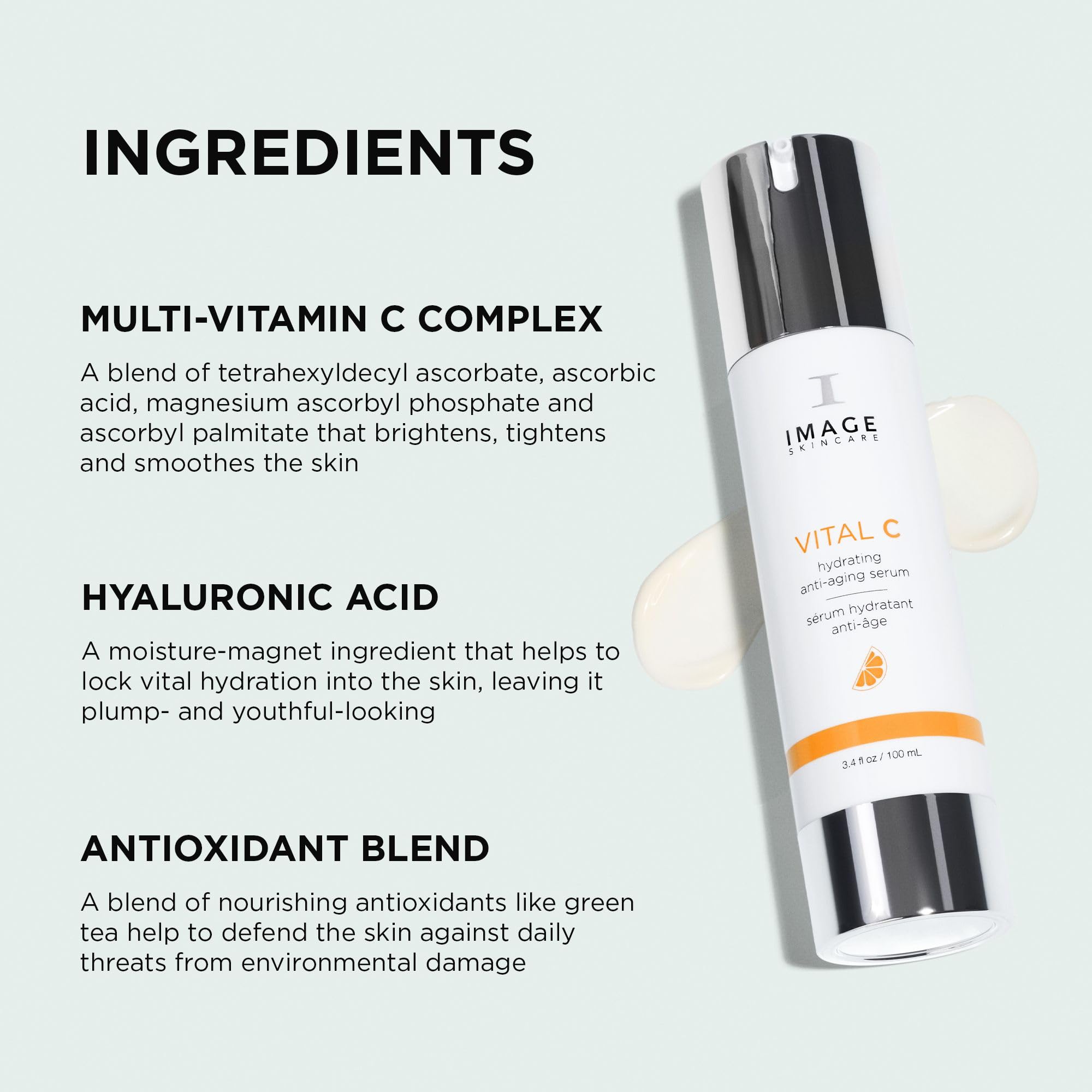IMAGE Skincare VITAL C Hydrating Face Serum, with Vitamin C and Hyaluronic Acid, to Brighten, Tone and Smooth Appearance of Wrinkle