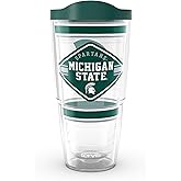 Tervis Michigan State Spartans - First String Made in USA Double Walled Insulated Tumbler Travel Cup Keeps Drinks Cold & Hot, 24oz, Classic