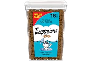 Temptations Classic Crunchy and Soft Cat Treats Tempting Tuna Flavor, 16 oz. Tub