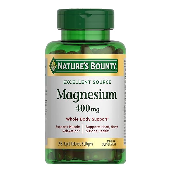 NATURE’S BOUNTY MAGNESIUM 400 MG, 75 SOFTGELS