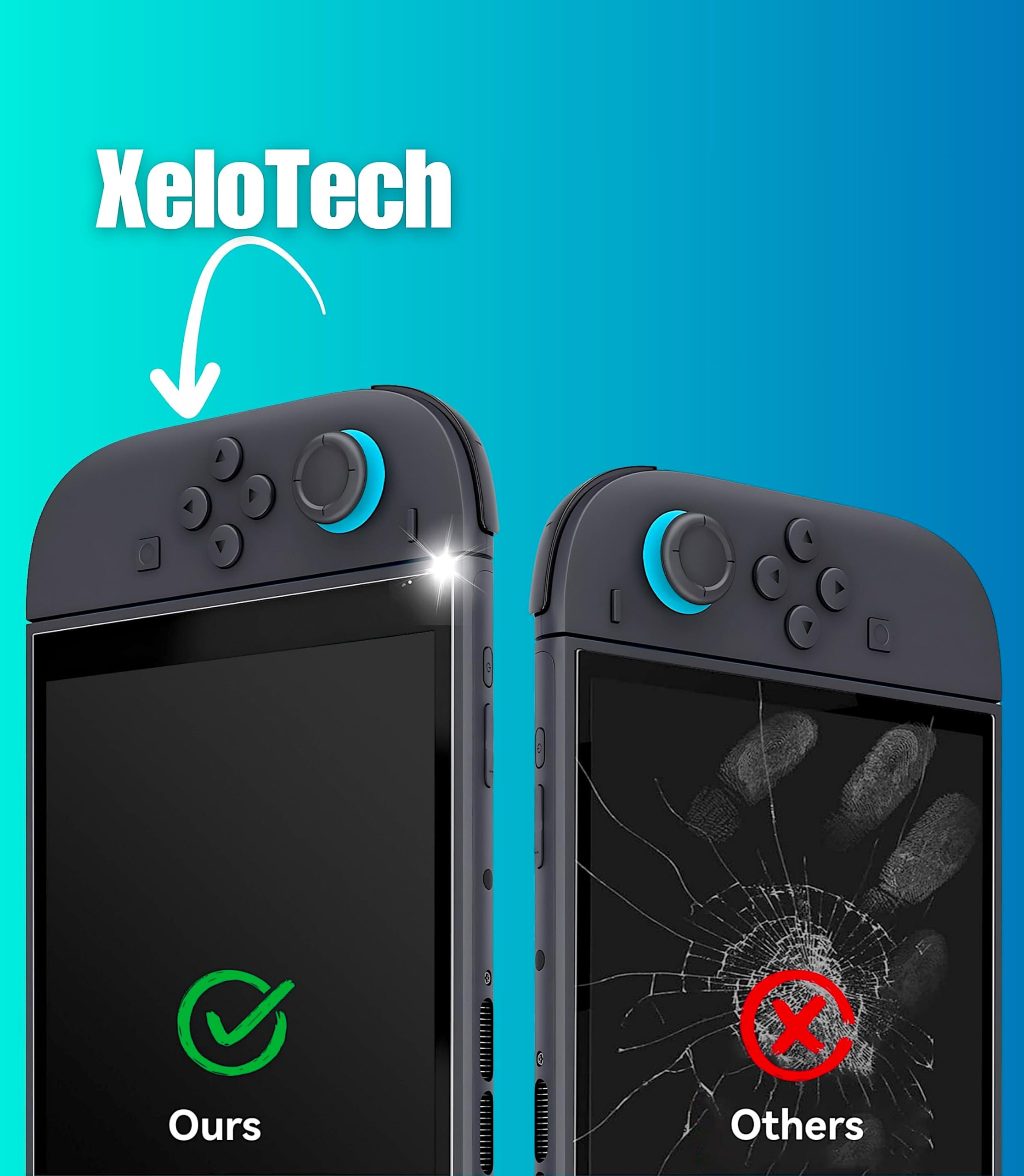 XeloTech Panzerglas für Nintendo Switch 2 (Modell 2025) – 9H Displayschutzfolie, Kratzfest & Full Coverage Schutzfolie, 2 Stück – Getestet von Gamers 9