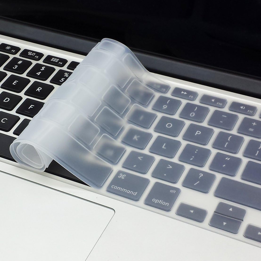Famber XMS199 Keyboard Cover Silicone Skin for MacBook Pro 13" 15" 17" (with or Without Retina Display) iMac MacBook Air 13 Inch - Transparent