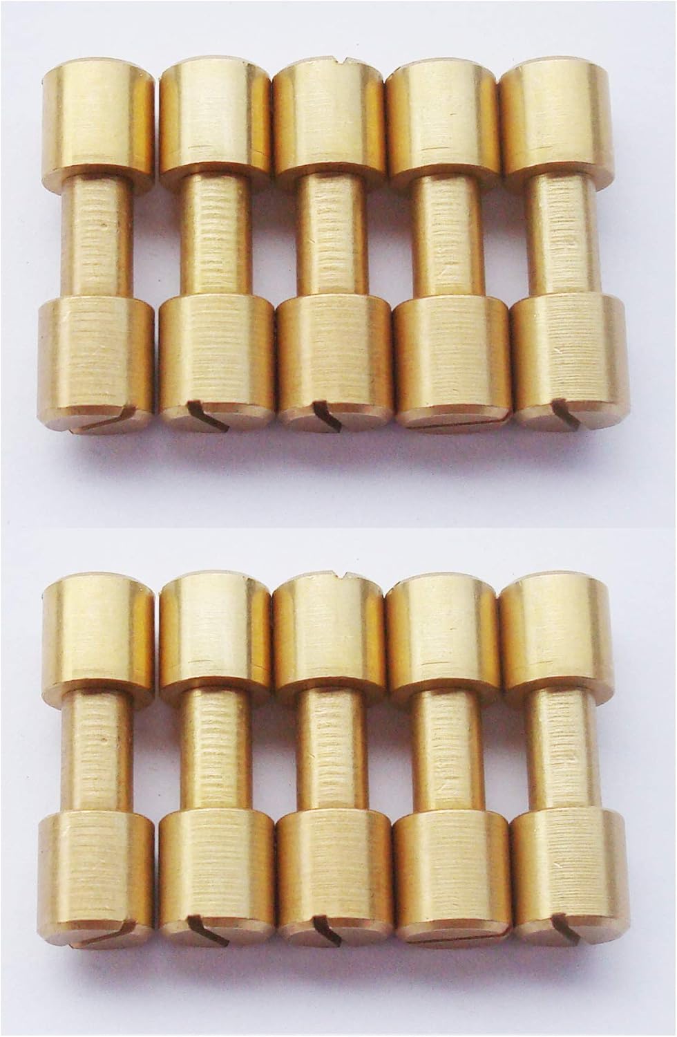 Brass Corby Bolts Fasteners, EDC Knives Maker Pivot Pin Rivets,DIY Knife Handle Studs Screws,Pack of 10 (8mm)