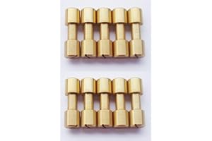 AOHOCA Brass Corby Bolts Fasteners, EDC Knives Maker Pivot Pin Rivets,DIY Knife Handle Studs Screws,Pack of 10 (8mm)