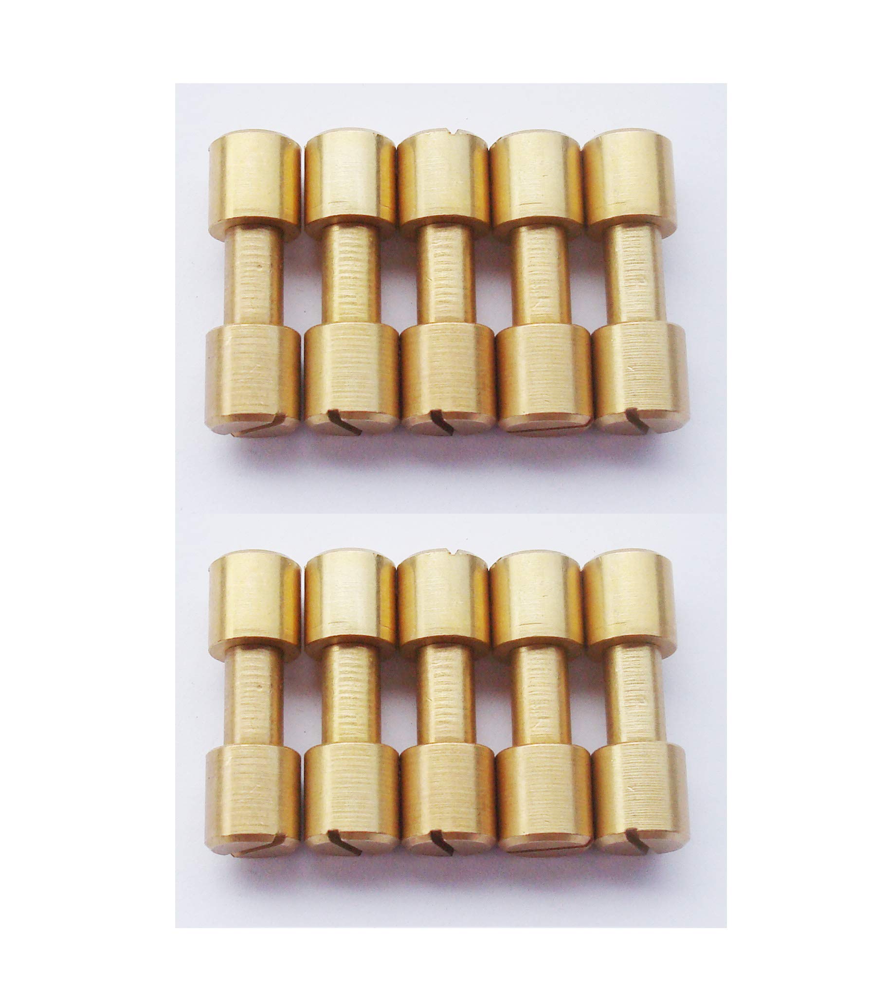 Brass Corby Bolts Fasteners, EDC Knives Maker Pivot Pin Rivets,DIY Knife Handle Studs Screws,Pack of 10 (8mm)