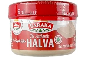 Baraka Sesame Halva | Delicious Sweet Sesame Seed Appetizer, Vegan, Dairy Free,Original Halvah Candy Handmade in Lebanon, 14.10 oz (Pack of 1)