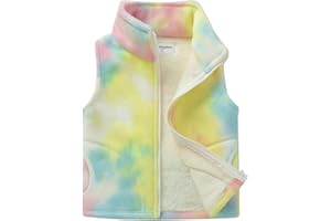 Mud Kingdom Boys Girls Polar Fleece Vest Winter Thick Warm Outerwear Funny Cartoon